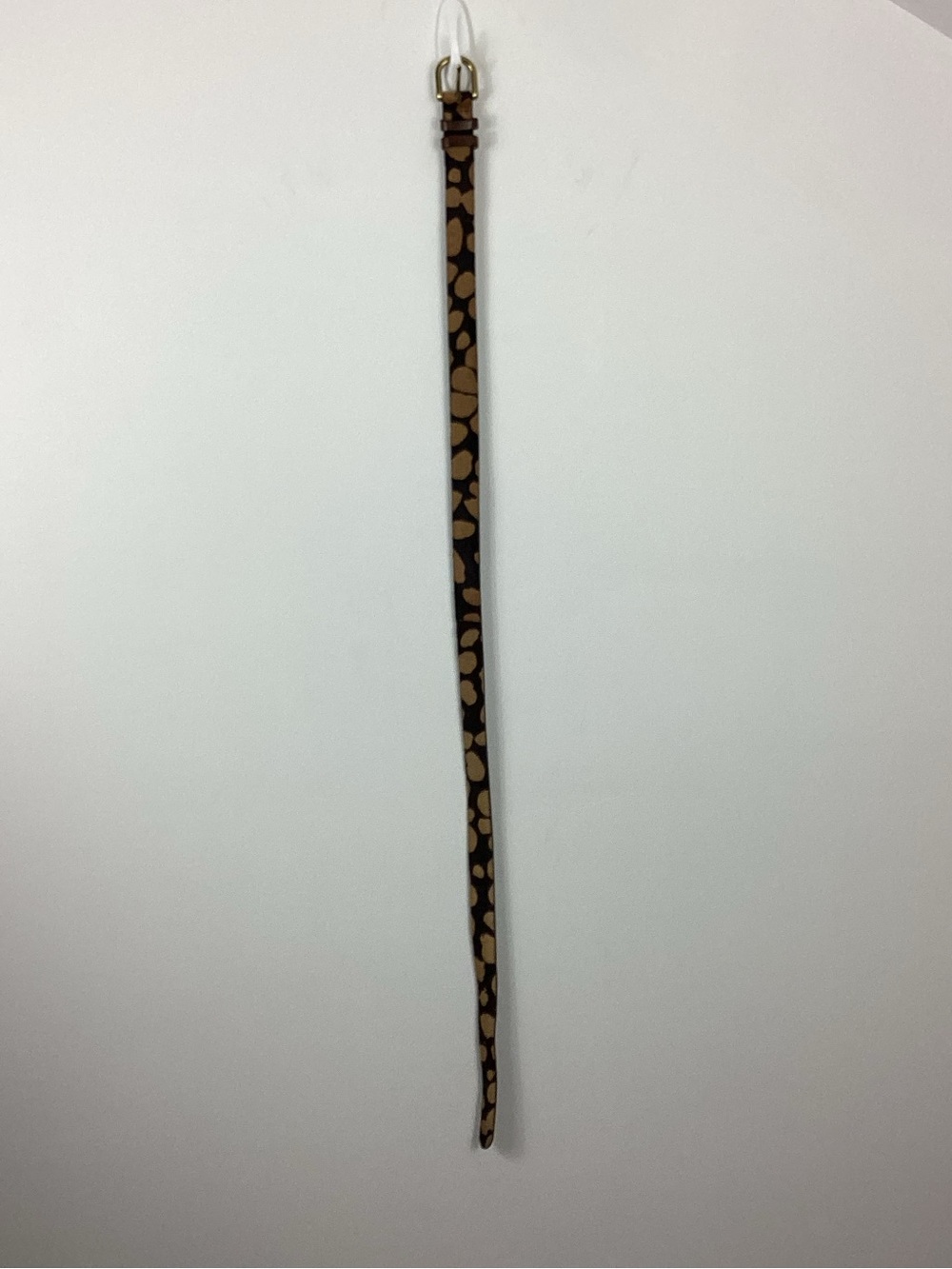 J. Crew Animal Print Calf Hair Leather Belt Size S - Picture 2 of 12